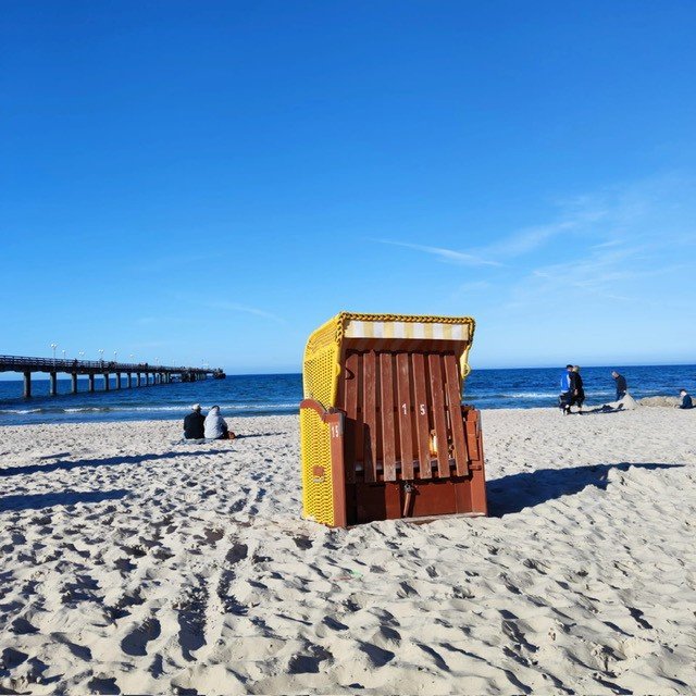 Strand von Binz mit Strandkorb